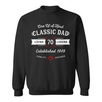 Dad 70Th Birthday T Distressed Vintage Fathers Day Sweatshirt | Mazezy