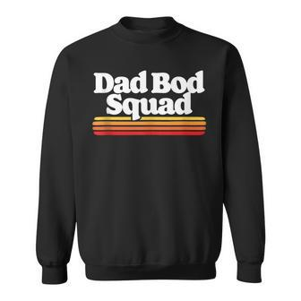 Dad Bod Squad Funny Posing Fathers Day Vintage Sunset 80S Sweatshirt - Seseable