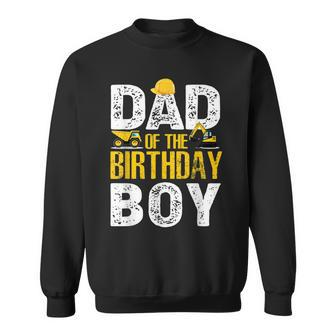 Dad Of The Bday Boy Construction Bday Party Hat Men Sweatshirt - Thegiftio UK