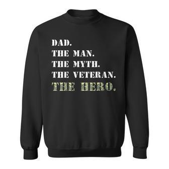 Dad The Man Myth Usa Veterans Day Camouflage Sweatshirt - Seseable