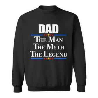 Dad The Man The Myth The Legend Stars Sweatshirt - Monsterry DE