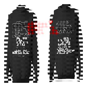 Dada Bear Red Buffalo Plaid Grandma Bear Pajama Men Women Sweatshirt Graphic Print Unisex - Thegiftio UK