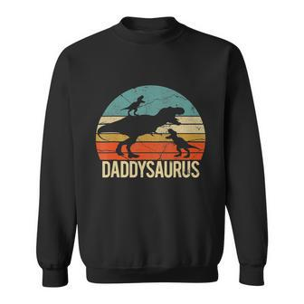 Daddy Dinosaur Daddysaurus 2 Two Christmas For Dad Sweatshirt - Monsterry UK