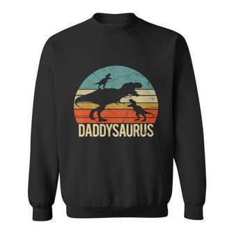 Daddy Dinosaur Daddysaurus 2 Two Christmas For Dad V2 Sweatshirt - Monsterry UK