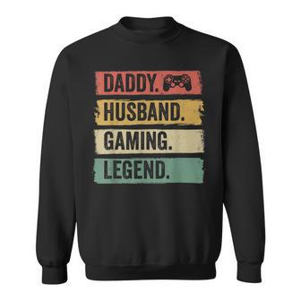 Daddy Ehemann Gaming Legende Vintage Video Gamer Papa Vater Sweatshirt - Seseable