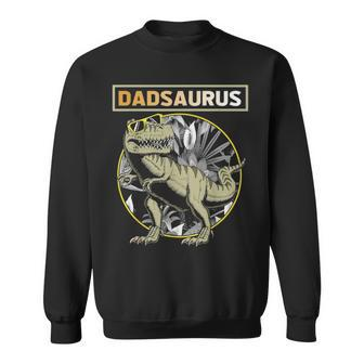 Dadsaurus Dad Dinosaur Fathers Day Gift Sweatshirt - Seseable