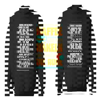 Damen Lustig Stricken Wolle Nähen Kaffee Spruch Geschenk Sweatshirt - Seseable