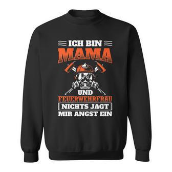 Damen Mama Und Feuerwehrfrau Freiwillige Feuerwehr Sweatshirt - Seseable