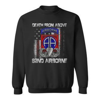 Death From Above 82Nd Airborne Division Paratrooper Flag Sweatshirt - Seseable