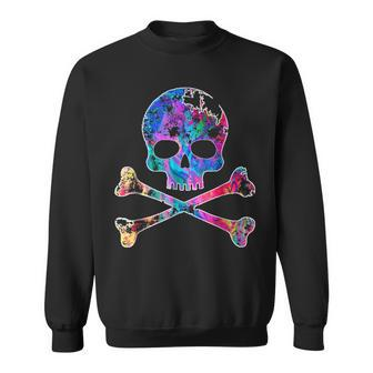 Death Skull And Crossbones Jolly Roger Military Sweatshirt | Mazezy