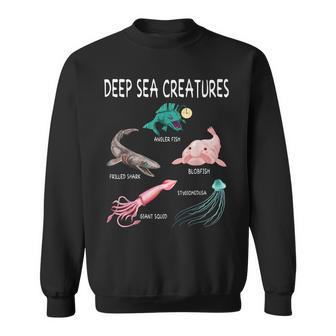 Deep Sea Creatures Educational Future Marine Biologist Men Women Sweatshirt Graphic Print Unisex - Thegiftio UK