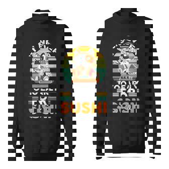 Delicious Rice Restaurant Fish Cat Hungry For Sushi Men Women Sweatshirt Graphic Print Unisex - Thegiftio