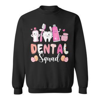 Dental Squad Tooth Bunny Easter Eggs Love Dentist Easter Day Sweatshirt | Mazezy CA
