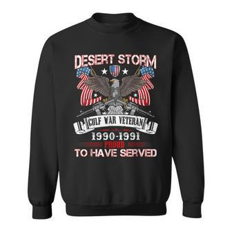 Desert Storm Veteran Proud United States Army Veteran Sweatshirt - Seseable