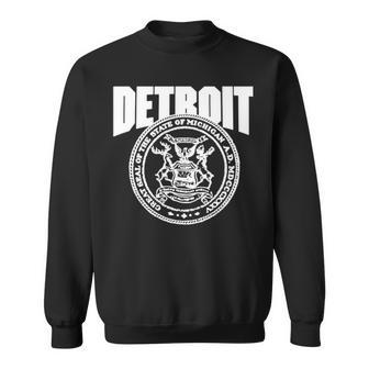 Detroit Great Seal Of The State Of Michgan Sweatshirt | Mazezy