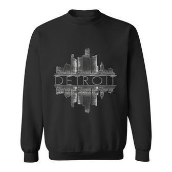 Detroit Mirrored Vintage Skyline Sweatshirt - Thegiftio UK