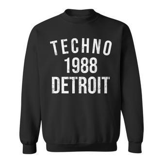 Detroit Techno 1988 - Dj Dance Music Techno Lovers Rave Men Women Sweatshirt Graphic Print Unisex - Thegiftio UK