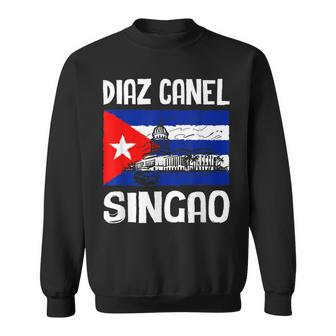 Diaz Canel Singao Sos Cuba Flag Free Cuba Men Women Sweatshirt Graphic Print Unisex - Seseable