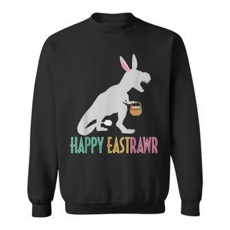 Dinosaur Easter Bunny Funny Humor T Rex Gift Sweatshirt - Seseable