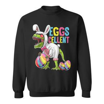 Dinosaur T Rex Easter Eggs Cellent Happy Easter Day Gift Sweatshirt - Seseable