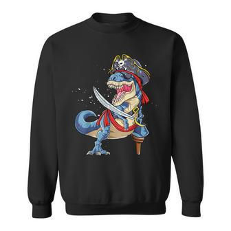 Dinosaur T Rex Pirate T Jolly Roger Halloween Gifts Sweatshirt | Mazezy