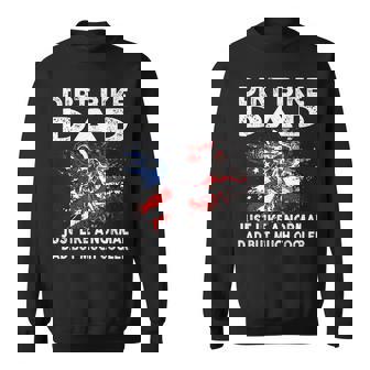 Dirtbike Motocross Dirt Bike Dad Mx Us Flag Sweatshirt - Thegiftio UK