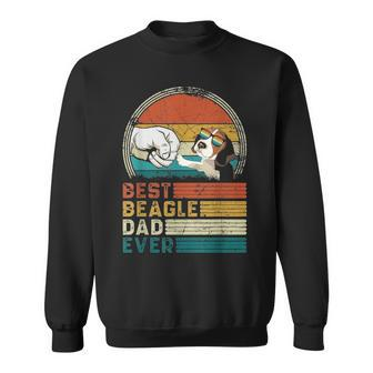 Distressed Best Beagle Dad Ever Fathers Day Gift Sweatshirt - Seseable