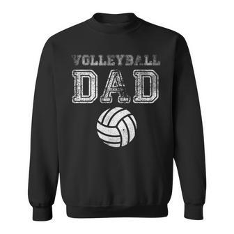 Distressed Quote Vintage Volleyball Dad Sweatshirt - Seseable