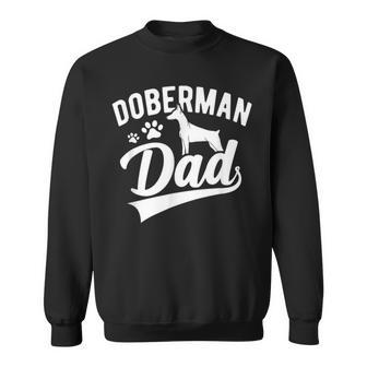 Doberman Pinscher Dog Dad Silhouette Fur Dog Papa Dog Lover Sweatshirt | Mazezy