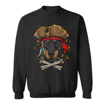 Doberman Pinscher Dog Pirate Jolly Roger Flag Crossbones Dog Men Women Sweatshirt Graphic Print Unisex - Thegiftio UK