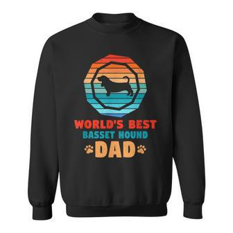Dog Father Gift Worlds Best Basset Hound Dad Dog Gift For Mens Sweatshirt | Mazezy