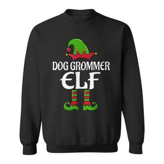 Dog Grommer Elf Funny Matching Family Christmas Pajamas 2022 Men Women Sweatshirt Graphic Print Unisex - Seseable