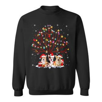 Dogs Lovers Ugly Christmas Corgi Xmas Tree Gift Men Women Sweatshirt Graphic Print Unisex - Seseable