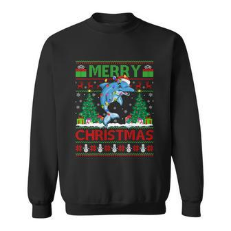 Dolphin Fish Lover Xmas Tree Ugly Santa Dolphin Christmas Gift Sweatshirt - Monsterry UK