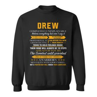 Drew Completely Unexplainable Name Fathers Day 7 Sweatshirt - Seseable