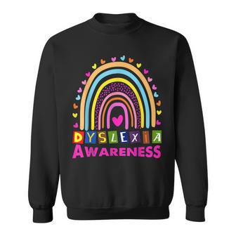 Dyslexia Awareness Month Rainbow Cute Graphic Men Women Sweatshirt Graphic Print Unisex - Thegiftio UK