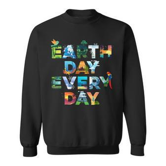 Earth Day Everyday Planet Environmental Animal Sweatshirt | Mazezy