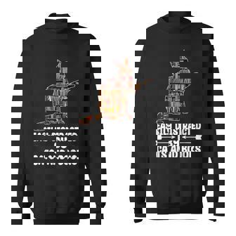 Easily Distracted By Cats And Books Funny Cat Lover Sweatshirt | Mazezy