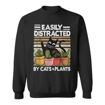 Easily Distracted By Plants Gardener Lover Sweatshirt - Seseable