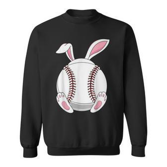 Easter Bunny Baseball - Funny Easter Baseball Rabbit Ears  Sweatshirt
