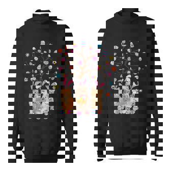 Easter Costume Three Kitty Kitten Wearing Bunny Ear Eggs Sweatshirt | Mazezy