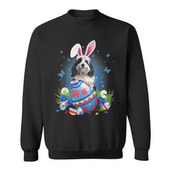 Easter Cute Tibetan Terrier Dog Lover Bunny Eggs Easter Sweatshirt | Mazezy