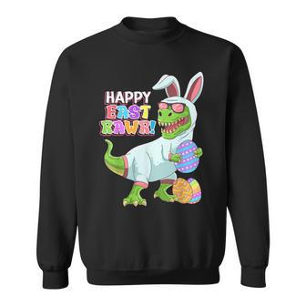 Easter Day Dinosaur Funny Happy Eastrawr T Rex Easter Sweatshirt | Mazezy
