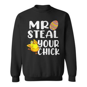 Easter Day Mr Steal Your Chick Funny Spring Eggs Boys Mens Sweatshirt | Mazezy