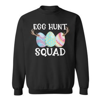 Easter Egg Hunt Squad Funny Happy Hunting Matching Cute Sweatshirt | Mazezy