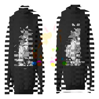 Easter Eggs English Bulldog Bunny Dog Sweatshirt | Mazezy