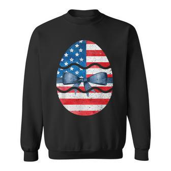Easter Eggs Flag Of Usa Matching Design For Easter Lovers Sweatshirt | Mazezy
