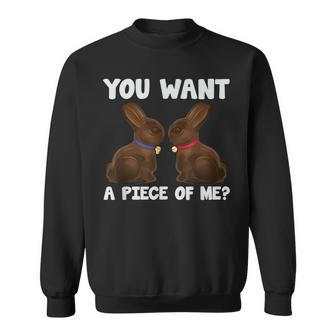 Easter Funny Ns Sayings Chocolate Bunny Meme Sweatshirt | Mazezy