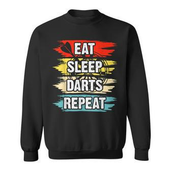 Eat Sleep Darts Repeat Men Women Sweatshirt Graphic Print Unisex - Thegiftio UK