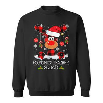 Economics Teacher Reindeer Christmas Xmas Teacher Squad Men Women Sweatshirt Graphic Print Unisex - Thegiftio UK